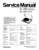 Technics - SL-221 - Service manual 